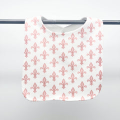 Pink Fleur De Lis Baby Bib- New Orleans Girl Birthday Gift