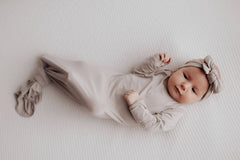 Harbor Mist Taupe Knotted Gown