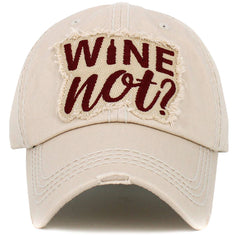 Wine Not Washed Vintage Ballcap