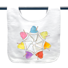 Sno-Ball Wreath Baby Bib