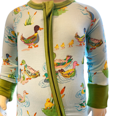 3 Little Ducks Premium Bamboo Convertible Zippy Pajamas