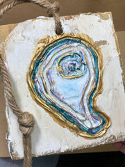 6x6 Coastal beach nautical handmade painted textured wood