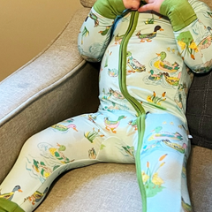3 Little Ducks Premium Bamboo Convertible Zippy Pajamas
