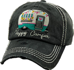 HAPPY CAMPER WASHED VINTAGE BALLCAP