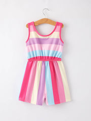 Striped Milk Silk Jumpsuit set