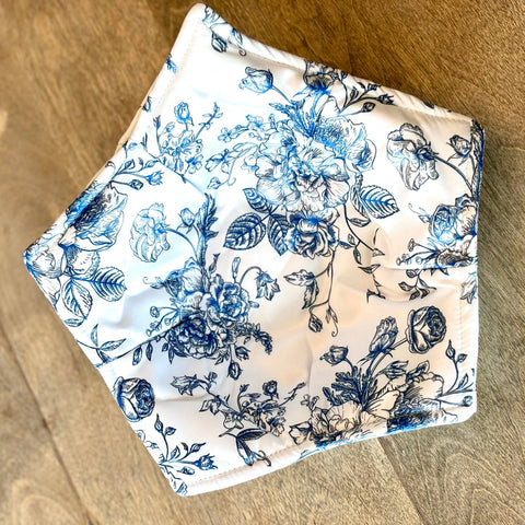 Bowl Cozy Blue Transferware flowers