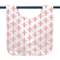 Pink Fleur De Lis Baby Bib- New Orleans Girl Birthday Gift
