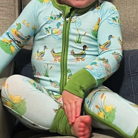 3 Little Ducks Premium Bamboo Convertible Zippy Pajamas