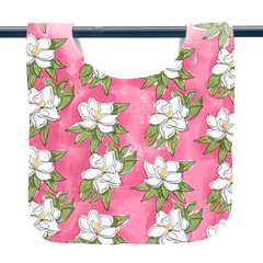 Magnolia Baby Bib - Pink Floral Girl Arrival Birthday Gift