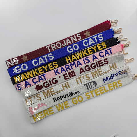Game Day, Beaded Bag Strap, Custom Beaded Bag Strap