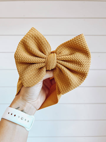Carmel Bullet Bow + Headwrap  
