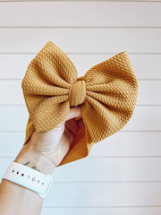 Carmel Bullet Bow + Headwrap  
