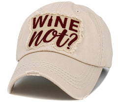 Wine Not Washed Vintage Ballcap