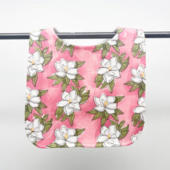 Magnolia Baby Bib - Pink Floral Girl Arrival Birthday Gift