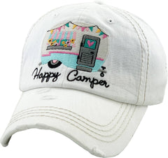HAPPY CAMPER WASHED VINTAGE BALLCAP