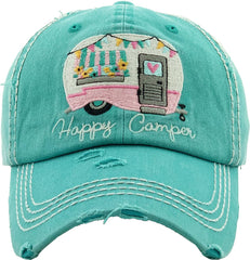 HAPPY CAMPER WASHED VINTAGE BALLCAP