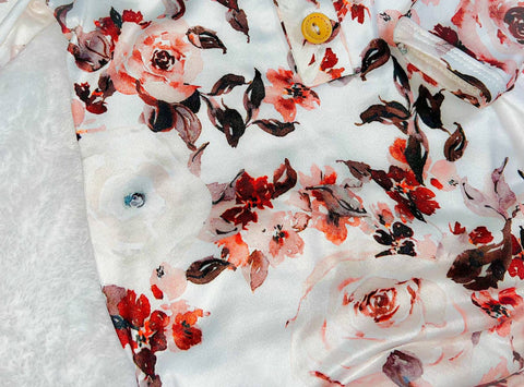Vintage Garden Roses knotted gown and headband set