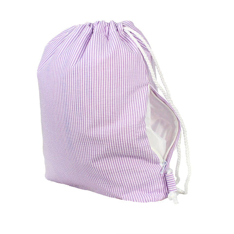 Lilac Seersucker Sling Backpack | Mint