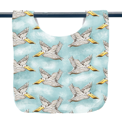 Pelicans on Blue Baby Bib - Cute Southern Wildlife Bayou