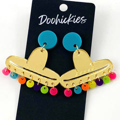 1.75" Sombrero Acrylics - Cinco de Mayo Earrings
