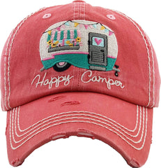 HAPPY CAMPER WASHED VINTAGE BALLCAP