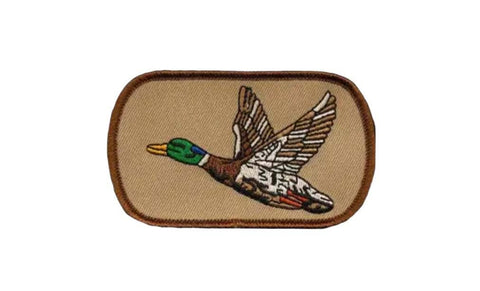 Flying Mallard Duck Embroidered Iron On Patch