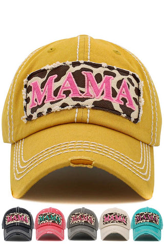MAMA Leopard Vintage Baseball Cap
