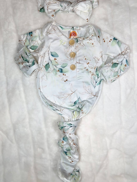 Eucalyptus knotted gown