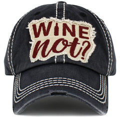 Wine Not Washed Vintage Ballcap
