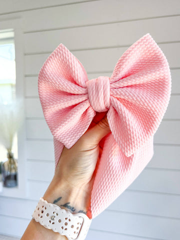 Pink Bullet Bow + Headwrap 