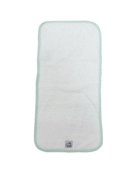 Mint Gingham Trim Burp Cloth