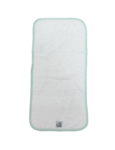 Mint Gingham Trim Burp Cloth