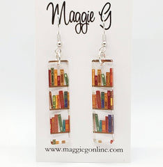 Scattered Bookshelves Acrylic Earrings