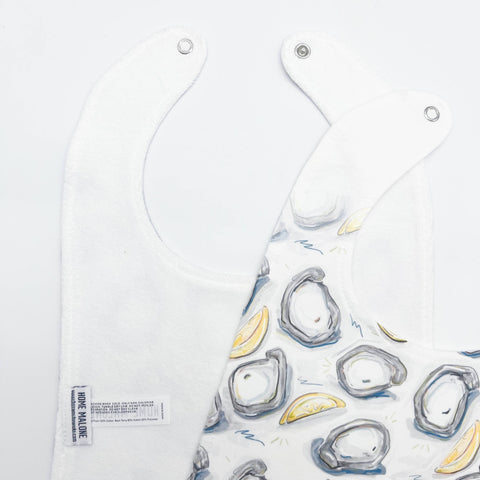 Oysters Baby Bib - Cute Coastal Seafood Shower Birthday Gift